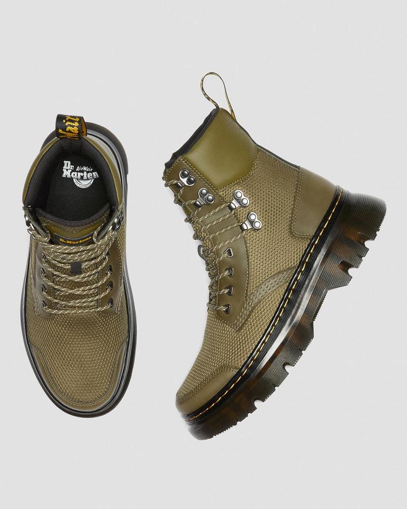 Olive / Skin Women's Dr Martens Tarik Toe Guard Utility Boots | CA 269RVD